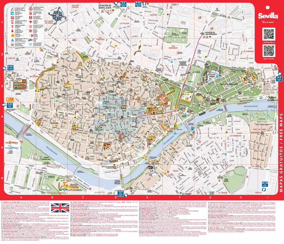 Sevilla na zemljevidu