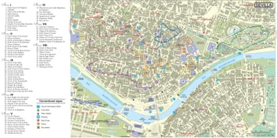 Sevilla turistični zemljevid