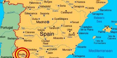 Zemljevid španije kažejo, Sevilli