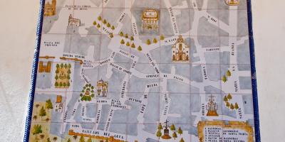 Zemljevid židovski četrti Sevilli